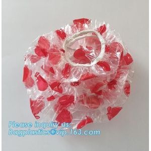 Compostable biodegradable Double-deck Waterproof Shower Cap for Bath Spa,hotel