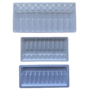 PET blister packaging tray 1ml 2ml water injection medicine ampoule tray custom