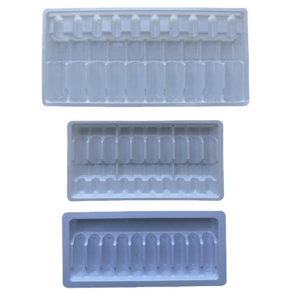 PET blister packaging tray 1ml 2ml water injection medicine ampoule tray custom wholesale
