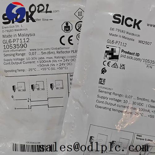 Sick GL6-P7112 Mini photoelectric sensor, reflective, dual lens, 5-meter,