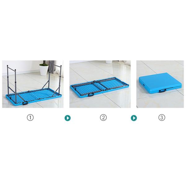 Portable HDPE Plastic Metal Adjustable Folding Table for Hotel Restaurant and Banquet