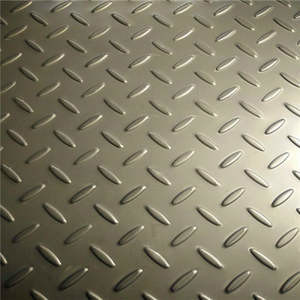 China Tear Chequered Sheet 304 Stainless Steel Floor Plate Diamond Pattern 3000mm on sale