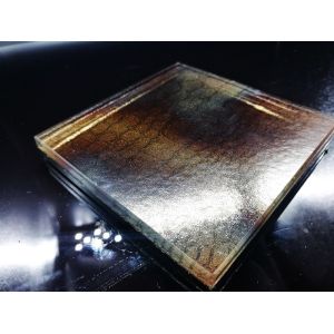 Abrasion Resistant Cladding Amber 6.5mm Laminated Glass Wire Mesh