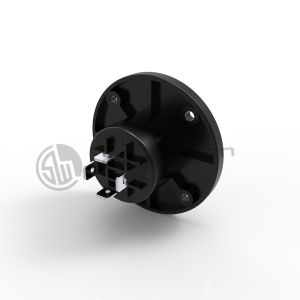 Four-Pole Round Terminal Loudspeaker Connector Plastic Male Socket Metal Insert