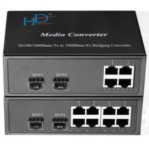 15.4w Fiber Ethernet Switch , Fiber Uplink Fast 4 Port Poe Switch