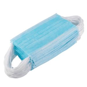 3 Ply Non Woven Face Mask , Disposable Pollution Mask Low Respiratory Resistance