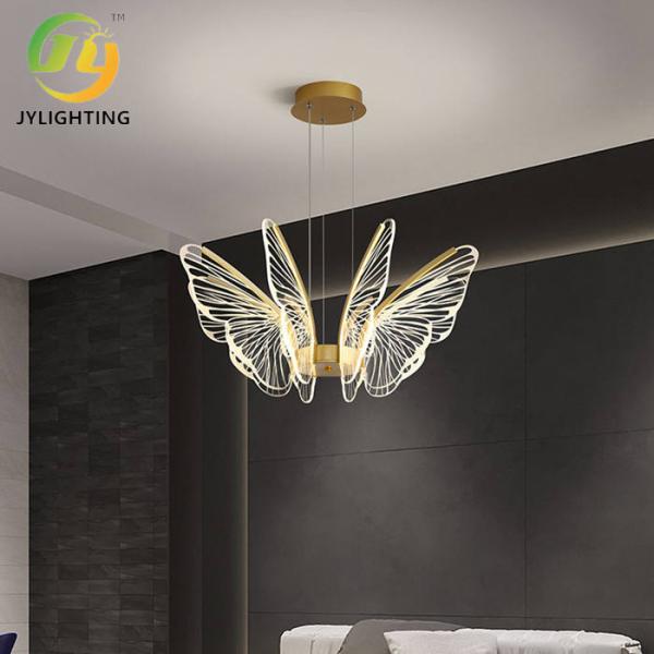 Artistic Transparent Creative Modern Butterfly Pendant Light For Bedroom Dining Room