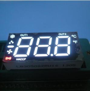 Cheap Multiplexed Triple Digit Seven Segment LED Display Ultra White For Heating / Cooling Control for sale