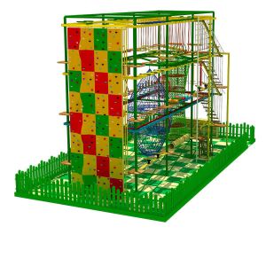 Indoor Adventure Rope Course Obstacle Course Multilevel ASTM Standard