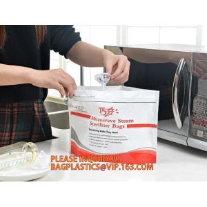 Mircowave steam sterilizer bag, steriliser bag,LDPE soft milk white plastic bag