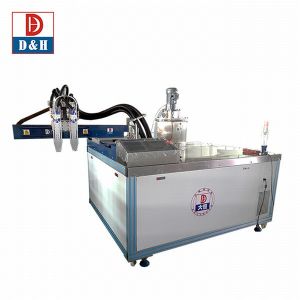 Cheap 700x700x100 Vertical Potting 2K Filling and Spraying Glue Machine with 4 1 Ab Ratio for sale