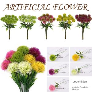 Artificial Dandelion Flower Bouquet 10x27cm Size Ideal for Floral Arrangements