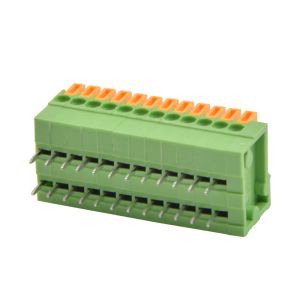 0.1" Pitch Spring Type Terminal Block KF141R-2.54 For PCB Mounting 2 ~ 24 Poles