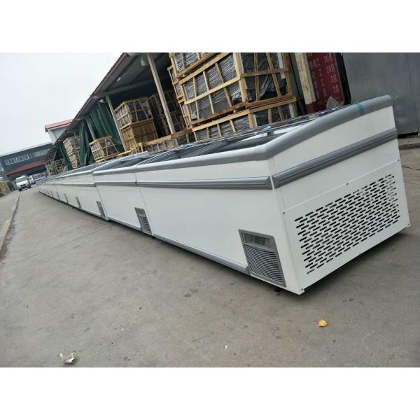Static Cooling Supermarket Chest Freezer Sliding Door Ice Cream Freezer Energy