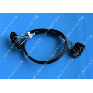 8 Inch SATA III 6.0 Gbps 7 Pin Female To Female Data Cable With Locking Latch Blue