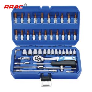AA4C 46pcs auto repair tool kit shelf hardware hand tools workbench tools A1