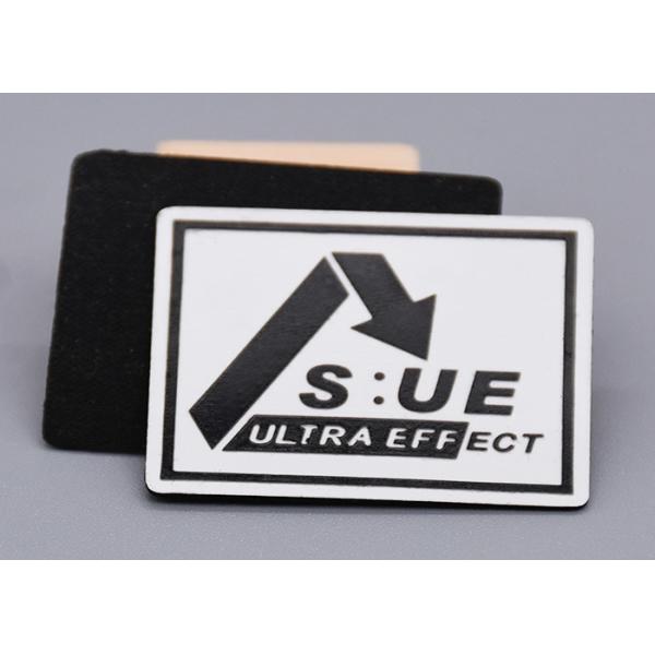 Custom Silicone Black Logo Screen Printed Labels For Clothing