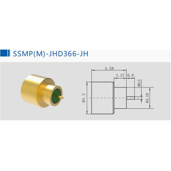 SSMP/SMPM Coaxial Connector Hermetic Seal Male Pin Header Gold Wire Bonding Surface