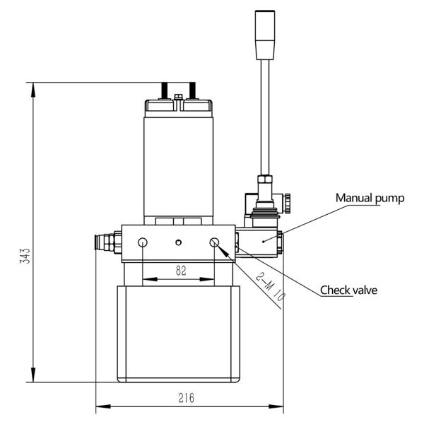 0.8kw Equipped with manual pump