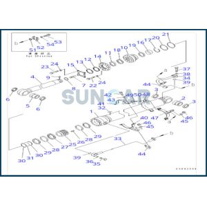 Arm Bucket Cylinder Seal Repair Kit For 707-99-76140 7079976140 PC400-7 PC400LC