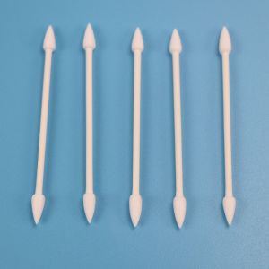 4.7mm Biodegradable Paper Stick Double Pointed Qtips Cotton Swab For Cleanroom