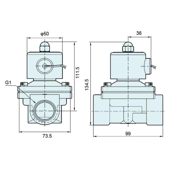 UNID Type 2S250-25 SUW-25 1" Stainless Steel Body NBR Diaphragm Normally Closed Solenoid Valve AC220V DC24V