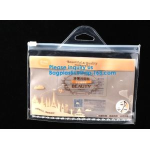 China Water Proof Clear Pvc Slider Plastic Zipper Bag Resealable Zip Lock Packing Poly Bags Plastic Document Bags on sale