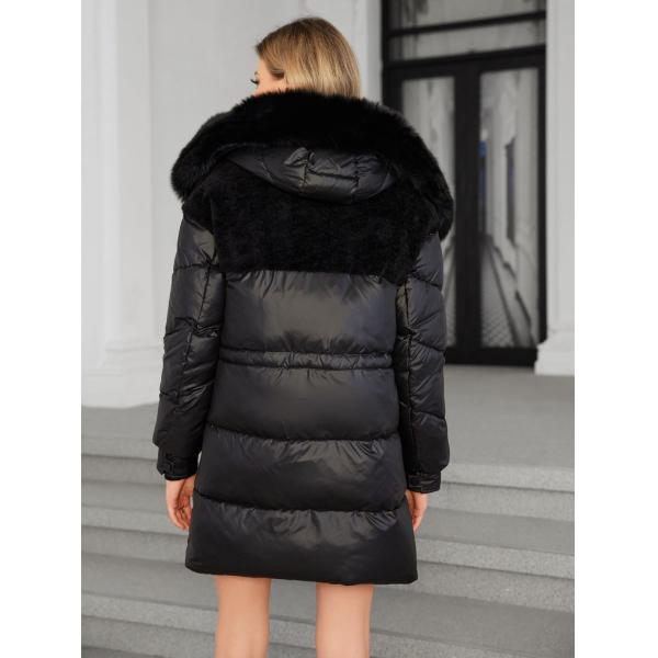 Bio Down Coat Functionality Real Fox Fur Coat Machine Washable Care Instructions For Girls And Women