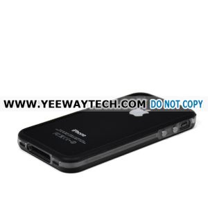 Silicone and Plastic Assembly Bumper for Verizon CDMA iPhone 4 - Transparent /