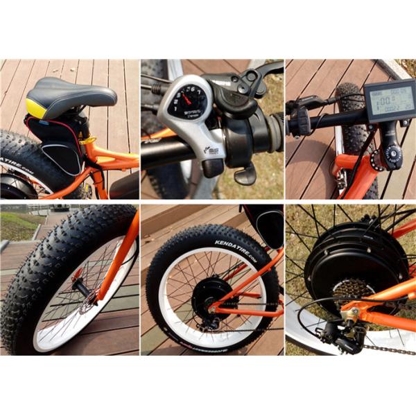High Speed 1000W Fat Tire Beach Bikes / Custom Mountain Bike With Super Fat Tires