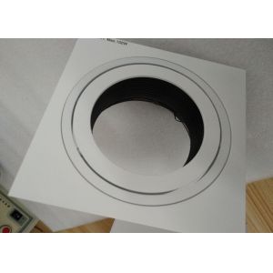 Cheap Max 75W G53 Square Tiltable LED Recessed Downlight Anti-Glare Reflector For Hotel for sale