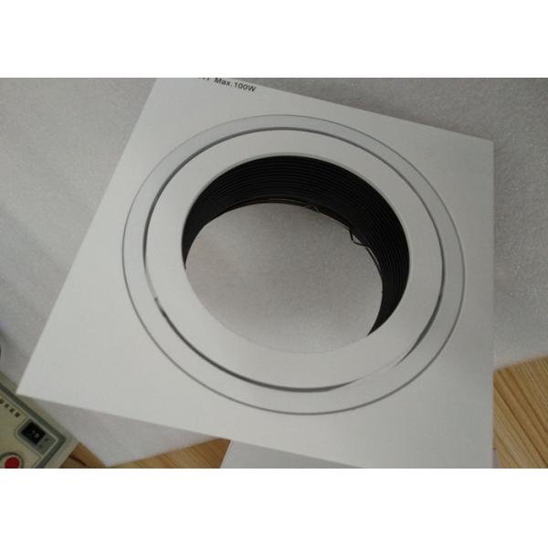 Max 75W G53 Square Tiltable LED Recessed Downlight Anti-Glare Reflector For
