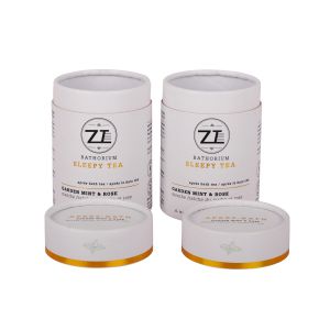 Customized Chocolate Cylindrical Cardboard Tubes With Golden Hot Stamping