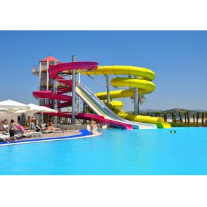 Professional Spiral Water Slide / Big Pool Slides Water Playground Equipment