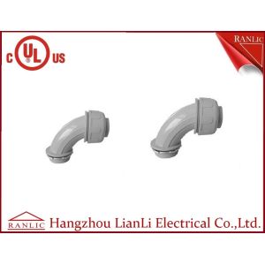 Nylon 90 Degree Liquid Tight Flexible Connector Ivory Color 3/8“ To 2"