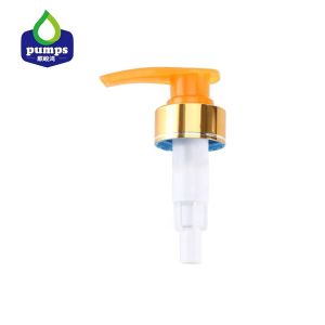 China Aluminium Gold Lotion Pump 24-410 28-410 33-410 Screw Cover Antibacterial Soap Pump on sale