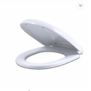 White Plastic Soft Close D Shape Toilet Seat Sustainable And Comfortable For
