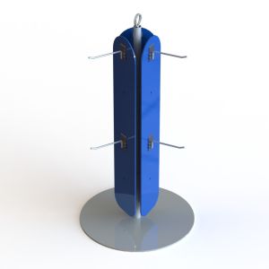 Customized Gloves Metal Display Rack With 3 Sides Plastic Panel Metal Hooks