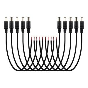 DC 2.1x5.5mm Male Female Socket Barrel Connector to Open DC Pigtail Power Cable