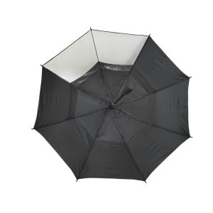 Auto Open Pongee 190T Windproof Golf Umbrellas With Transparent Panel