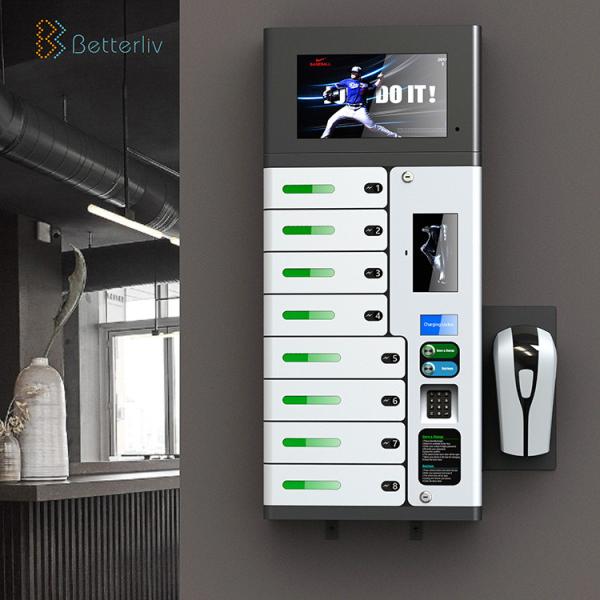 Pin Code Mobile Phone Charging Lockers , 144W Cell Phone Charging Station