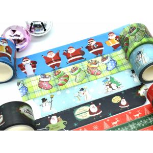 CMYK Christmas Patterns Festival Paper Sticker Roll