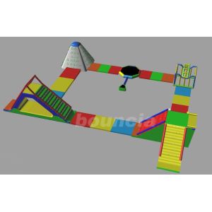 Inflatable Commercial Water Splash Park / Floating Water Playground Equipment In