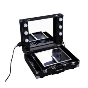 Elegant Design Aluminium Makeup Case , Travel Makeup Vanity With Lights