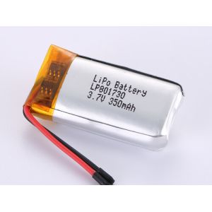 Cheap LP801730 3.7V 350MAH LiPo Battery for Any Application Durable and Temperature Resistant for sale
