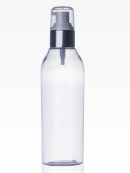 Quality Round Shoulder Toner Water Plastic Cosmetic Bottes 200ml With Transparent Cap Silver Lotion Pump wholesale