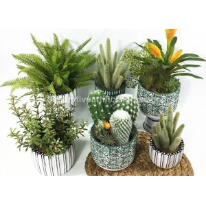 Greenery Fake Faux Potted Floor Plants Used In Windowsill Bookshelf