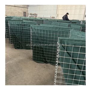 Galvanized Defence Barriers 2x1x1 Flood Protection Barrier Bastion Wall Square
