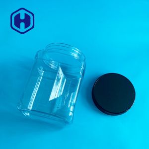 110mm Plastic 1805ml 61oz Gripped Wide Mouth Jar For Household Storage