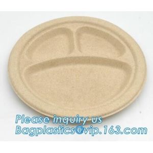corn starch plastic round food tray food tray with lid Biodegradable Plastic